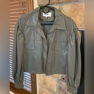 BB Dakota Leather Bomber Jacket